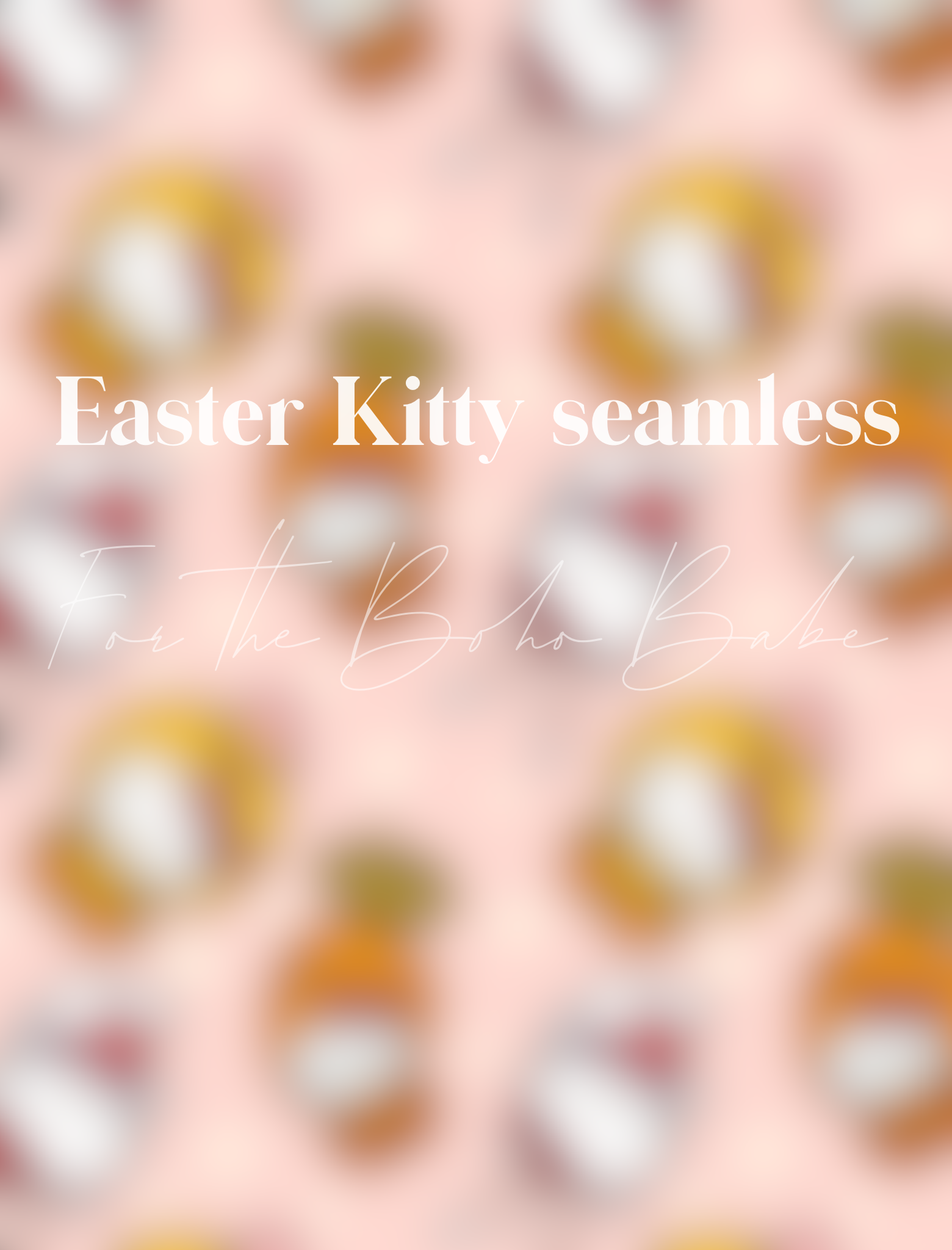 Easter Kitty seamless