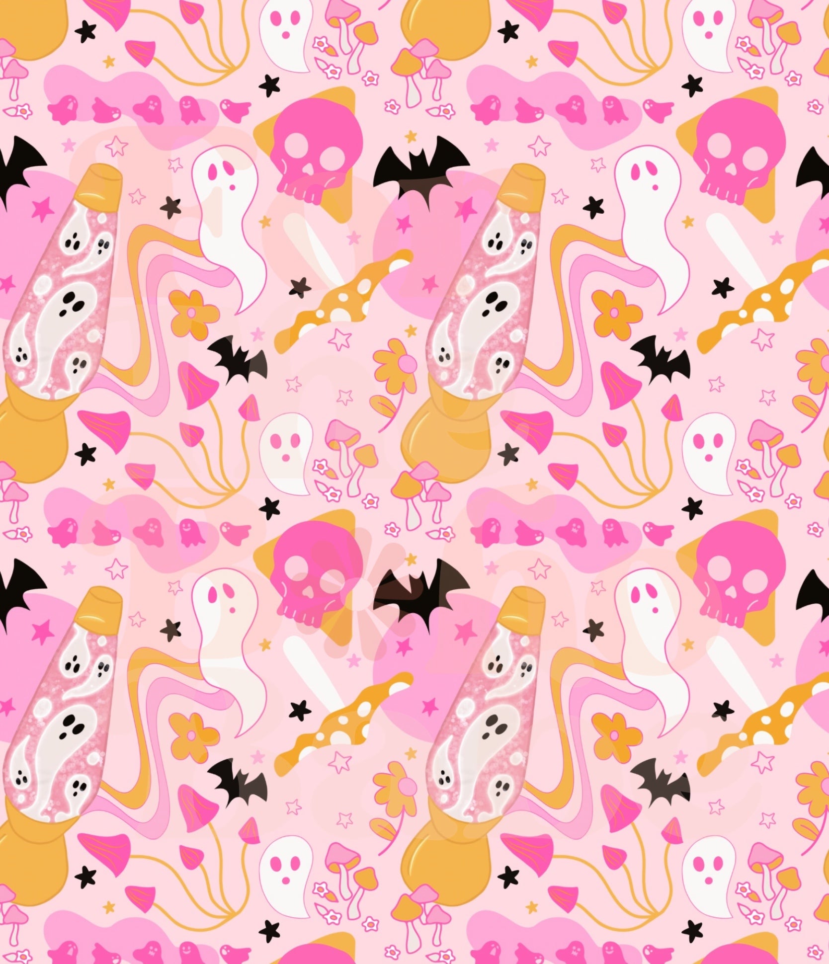 Groovy Ghosts seamless